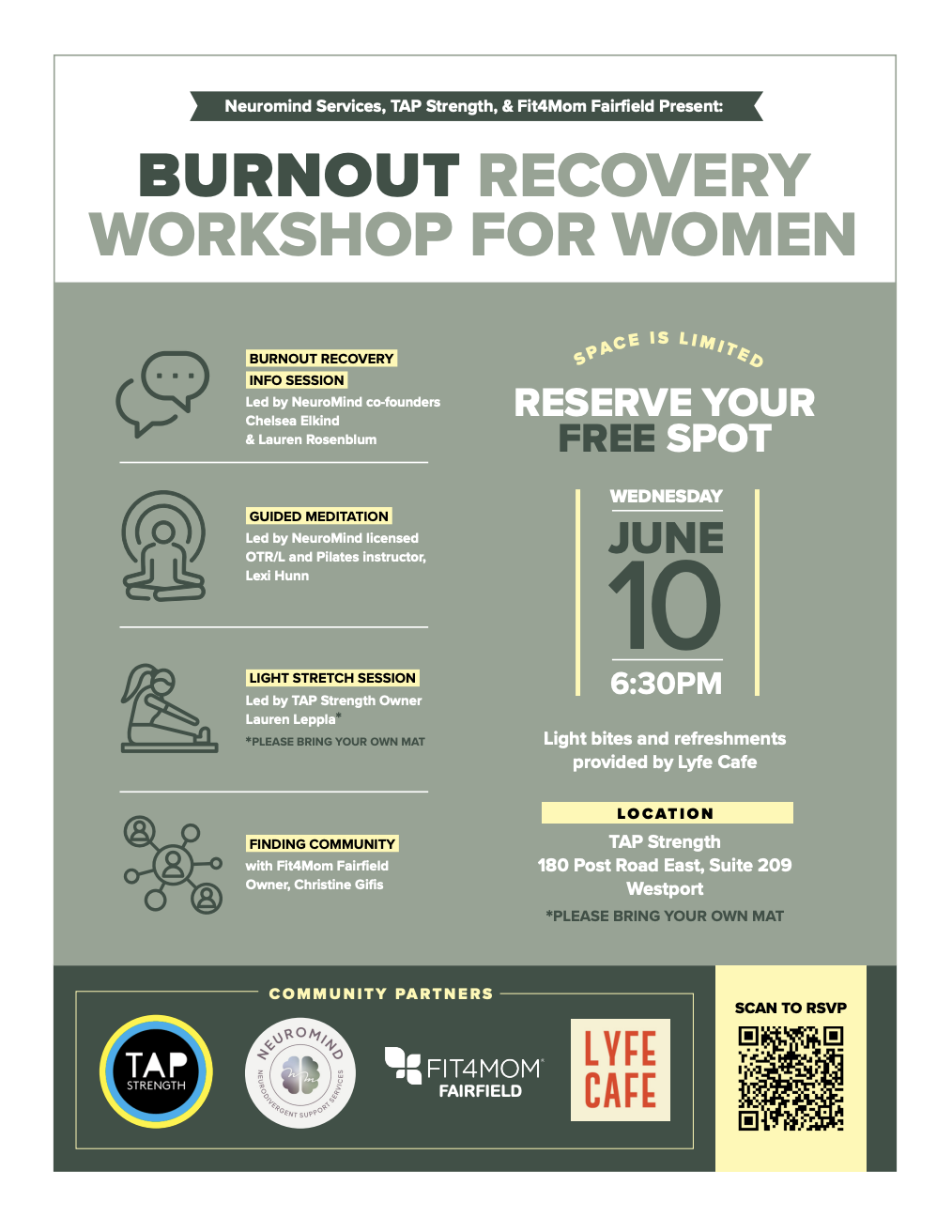 Burnout Recovery Workshop for Women flyer