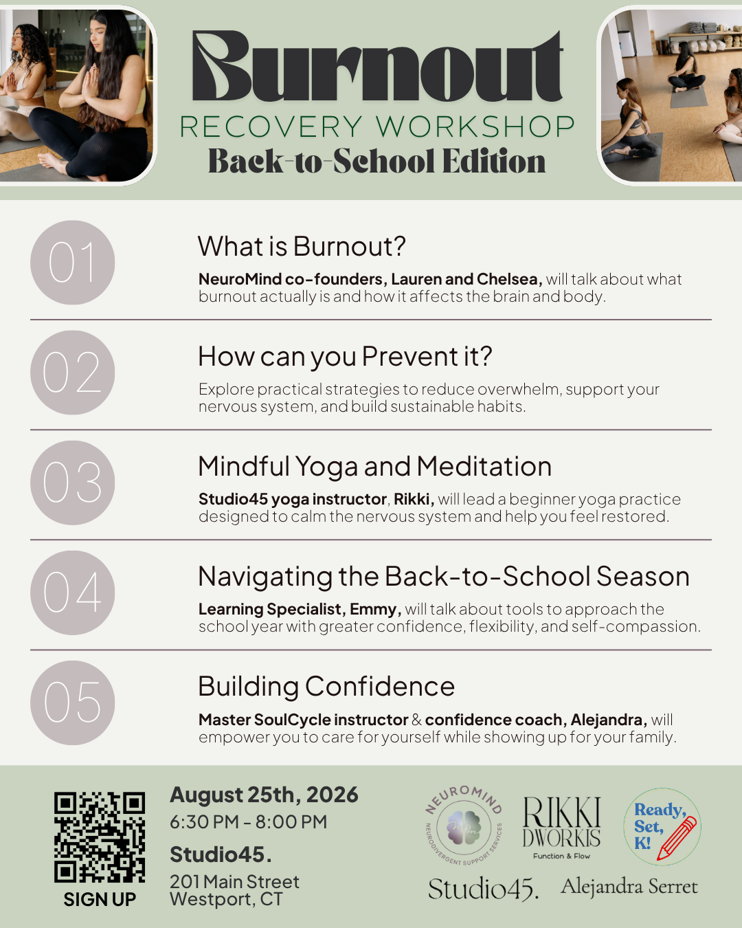 Burnout Recovery Workshop: Back-to-School Edition flyer